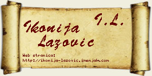 Ikonija Lazović vizit kartica